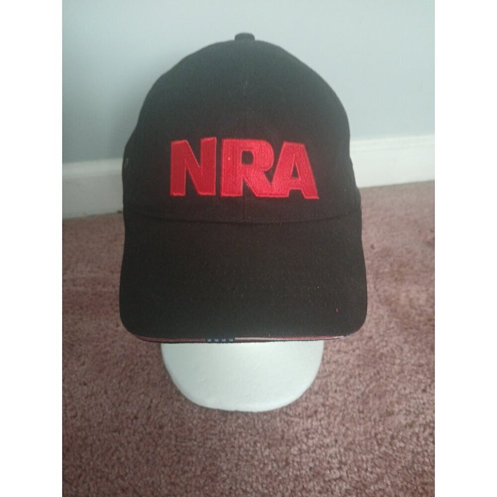NRA Stand And Fight Hat, Cap Red Black Red White And Blue Brim